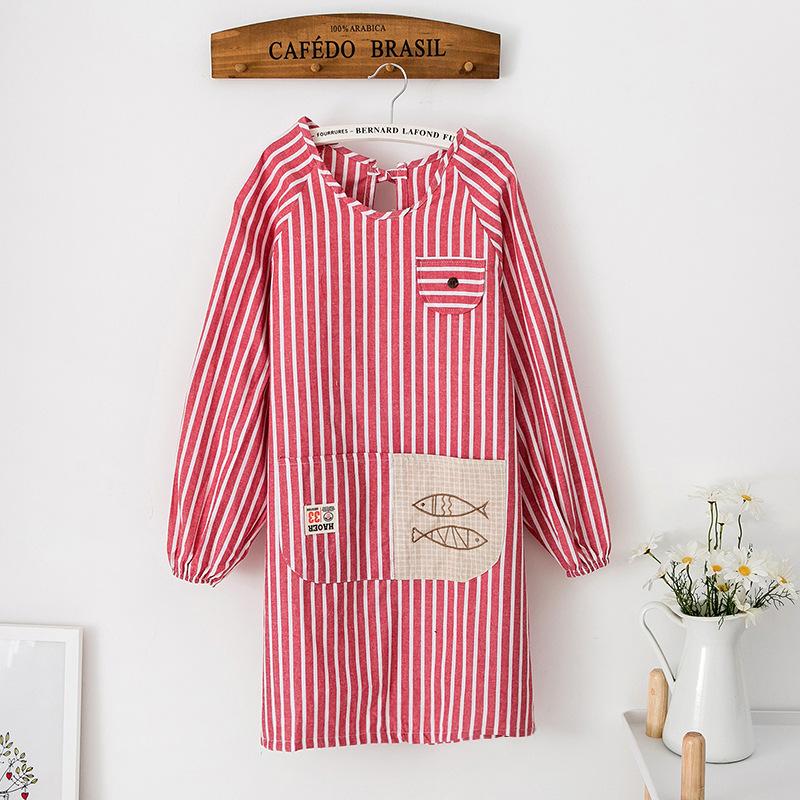 Polyester-cotton Aprons for Women Chef Restaurant Dust‑Proof Waterproof Oil‑Proof for Home Restaurant Reverse Dressing красный