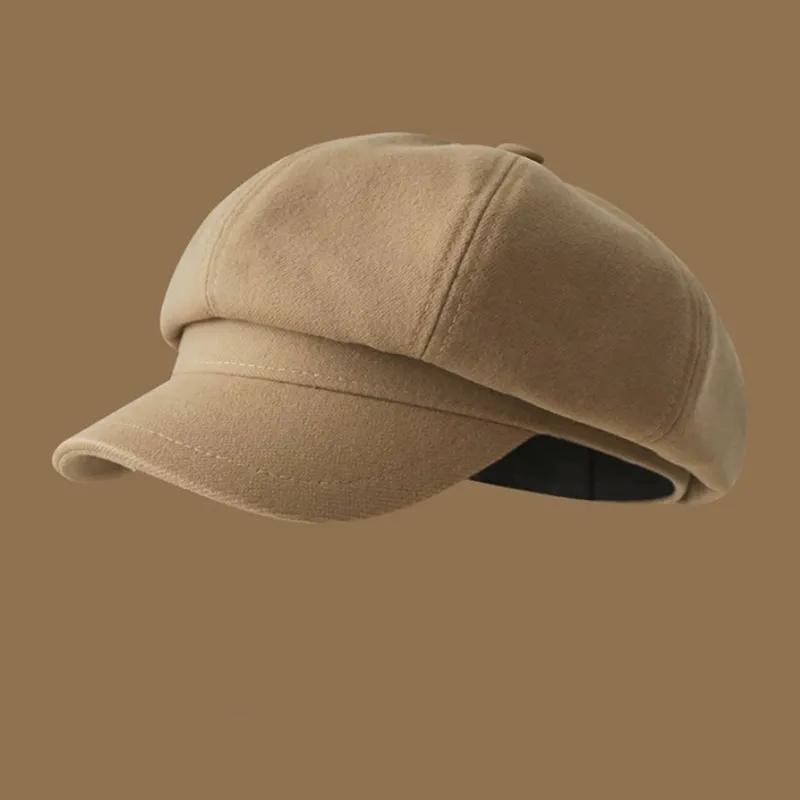 

Регулируемая кепка газетчика, твидовая шапка с клетчатым узором, уличная зимняя термошляпа в стиле ретро, ​​восьмиугольная кепка чёрный