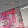 2pcs,Curtains Cute Pink Snowman Gifts Popular Curtain Cloth Durable 100% Polyester Fabric Curtains Gifts for Living Room,
