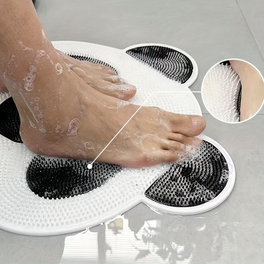 Panda Themed Silicone Massage Mat for Shower Non Slip, Exfoliating Bath Pad with Suction Cups,  Perfect for Back Scrubbing