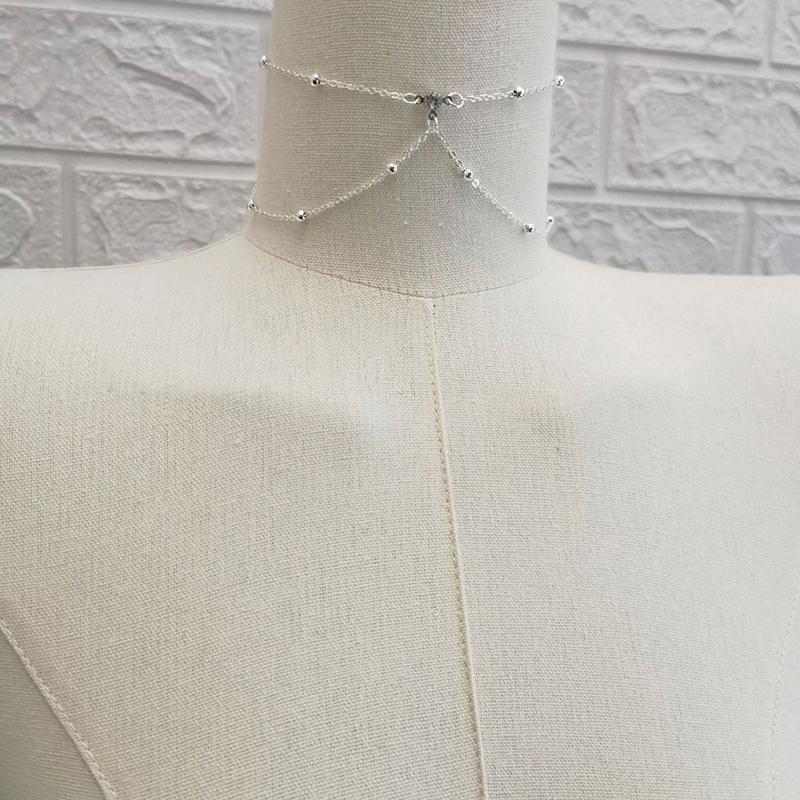 Metall Körper Büste Kette Schmuck für Frauen Sexy Stil hohl Bikini Damen Brust