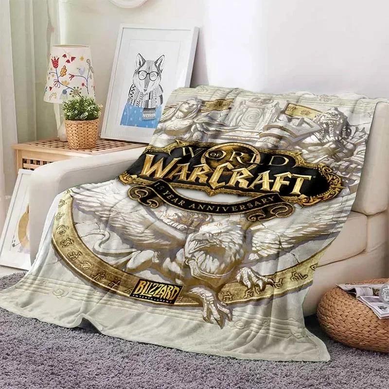 World of Warcraft Art Blanket Flannel Blanket A World of Magic and Limitless Adventure Soft Comfortable Home Travel Blanket