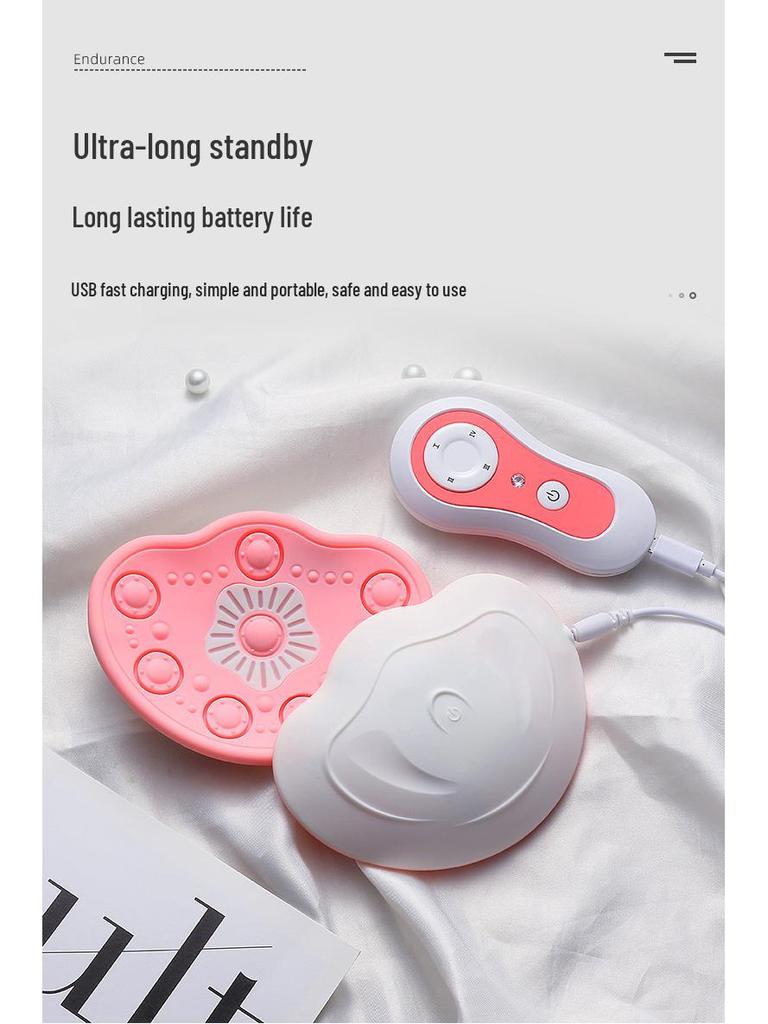 Rechargeable Red & Blue Light Wireless Vibration Breast Enhancement Massager