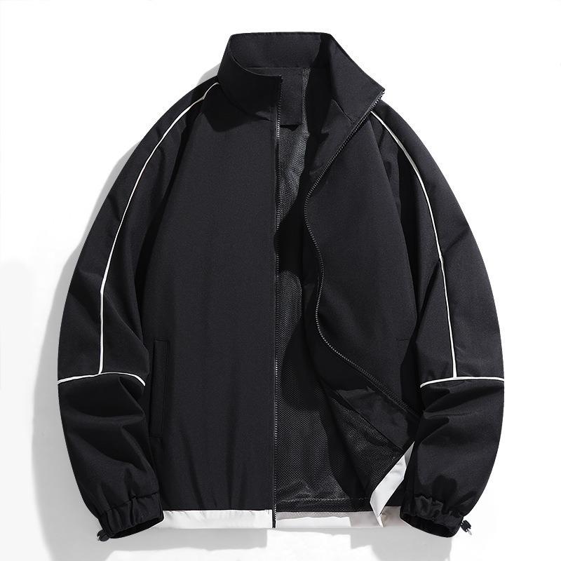 Men's Spring and Autumn New Jacket Baseball Jacket Stand-up Collar Sports Casual Jacket