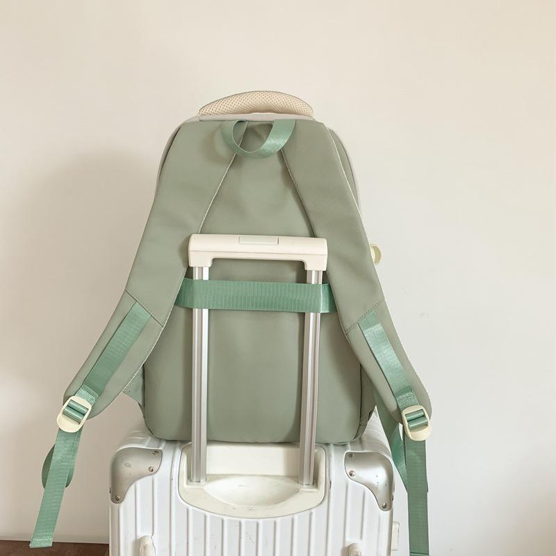 Schoolbag College Style College Student Backpack Mother and Child Bag Class School Bag ins Japanese Contrast Color Simple Trend Backpack Wholesale