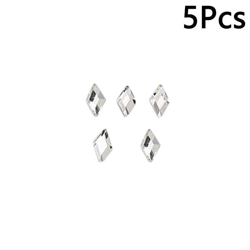 5Pcs Dental Tooth  Rhombus Shapes Ornament Diamond Multicolour Shiny Teeth Jewelry Decoration