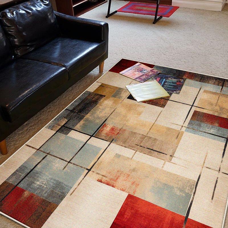 

Geometric Living Room Carpet Nordic Modern Decoration Home Short Velvet Washable Rug Bedroom Bedside Plush Fluffy Floor Mat Soft 60x90cm