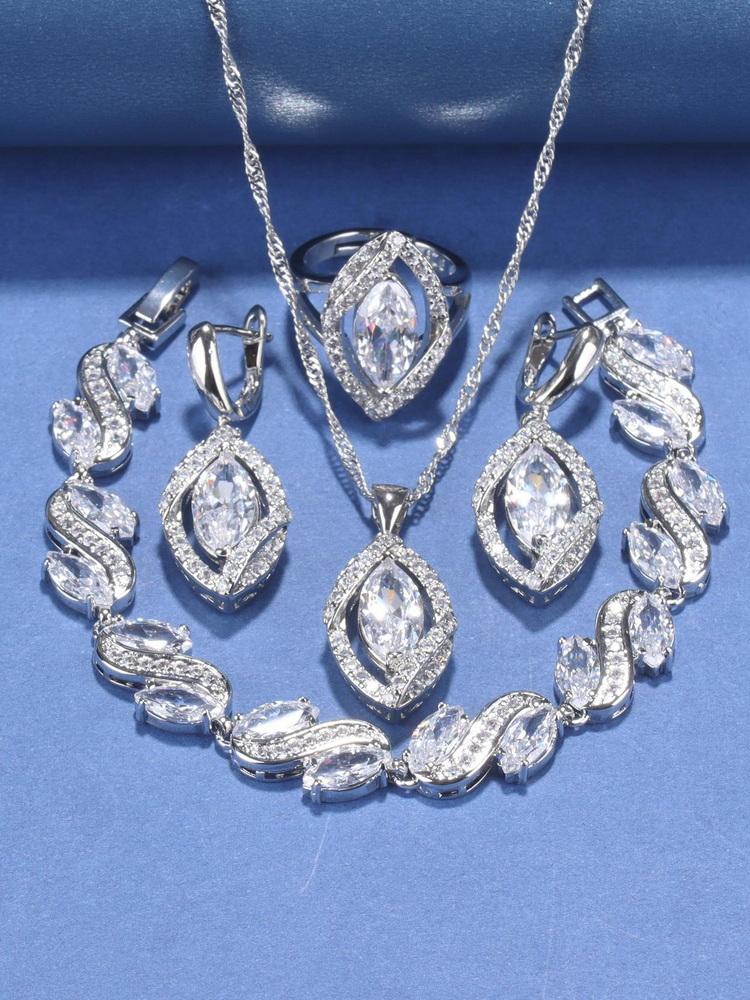 Matrimonio a Dubai Accessorio Gioielleria Raffinata Bracciale e Anello con Granato Rosso di Qualità Set di Orecchini e Collana da Donna
