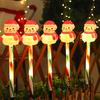Solar Christmas Lawn Lights Santa Snowman Stake Lamps for Yard Outdoor Warm White LED Garden Lighting
