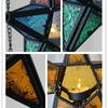 Moroccan Star Hanging Candle Holder – Colorful Lantern for Home & Bar Decor