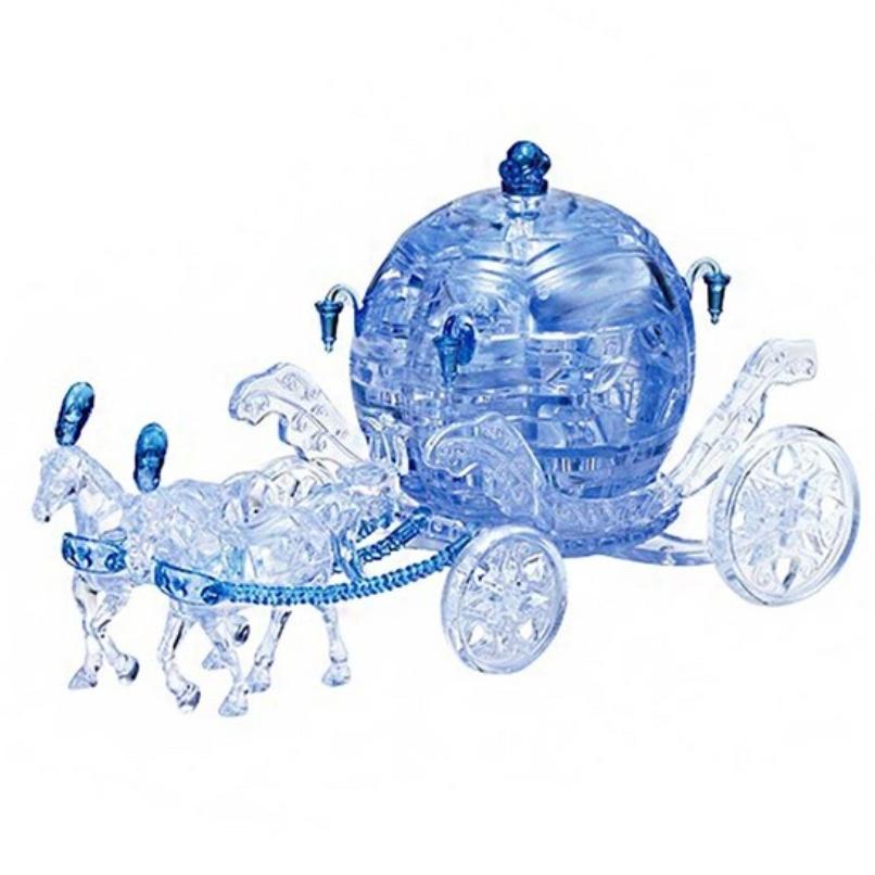 Aschenputtel-Kürbiswagen (Rosa) Kristall Dreidimensionales Puzzle 67 Korea 3D Puzzle Bule white