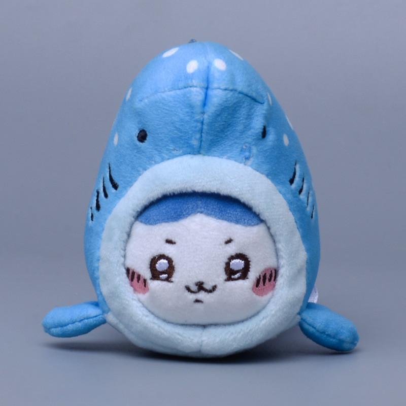 Chiikawa Cross Dressing Shark Plush Toy Cartoon Doll Backpack Pendant Keychain