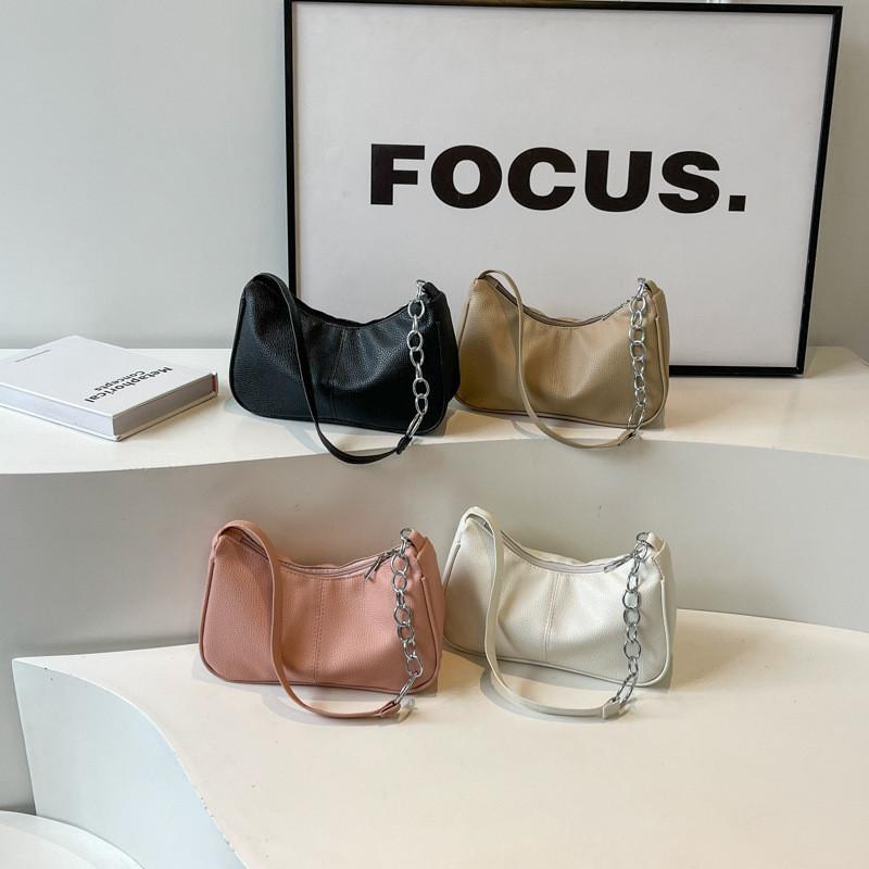 Stylish Summer Pu Leather Shoulder Bag For Women With Vintage Texture