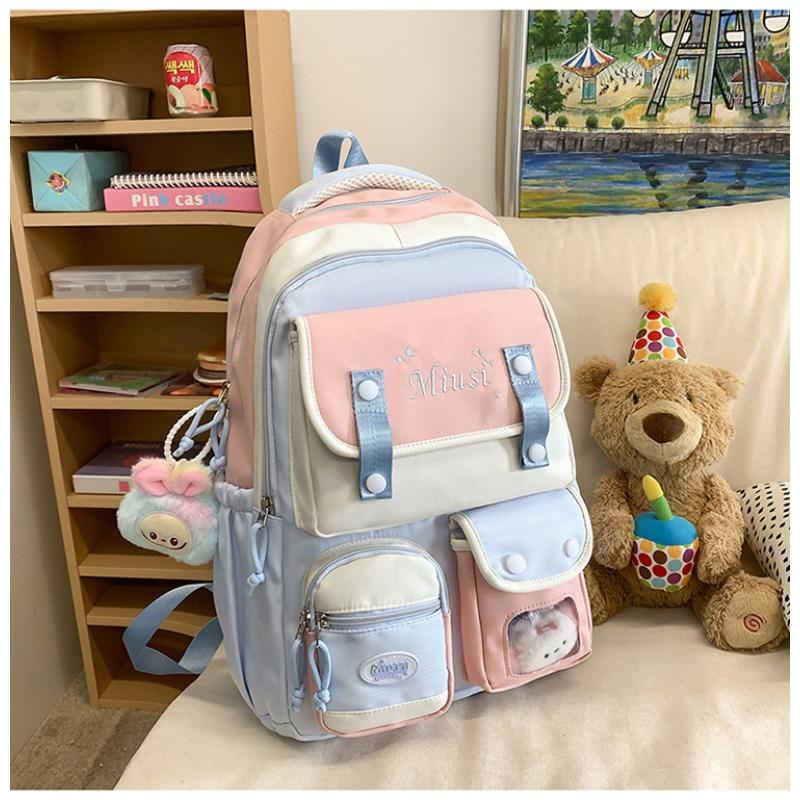 School Bag New High-value College Style Fresh and Sweet Candy-colored Backpack Junior High School Students Lightweight Backpack
