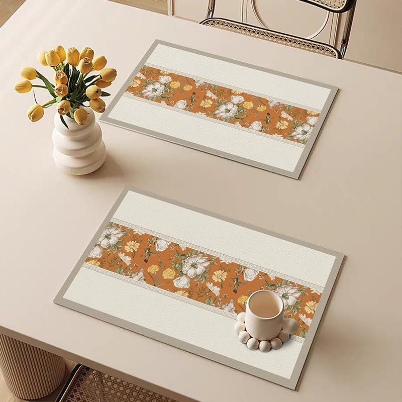 Placemat Table Disposable Dining Cushion Waterproof And Oilproof Mat Household Tableware Mat Coasters Heat Insulation High Temperature Resistant Mat