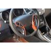 For Hyundai Elantra 11-16 Wood Grain Peach Front Steering Wheel Frame Cover Trim