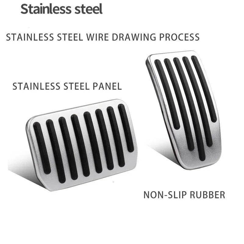 Für Tesla Model 3 Model3 Zubehör Aluminiumlegierung Fußpedal Gaspedal Bremspedal Ruhepedalabdeckung Autostyling