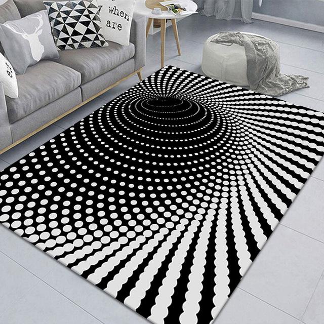 3D Optical Illusion Vortex Carpet - Bedroom & Living Room Floor Mat