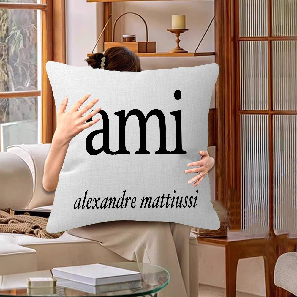 Popular AMI PARIS Cushion Cover Car Throw Pillow Case For Sofa Car Christmas Gift 40x40cm 45x45cm