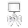 New Bow Crown Butterfly Heart Key Cherry Pendant Italian Charm Link Stainless Steel Fit 9MM Bracelet Women Men DIY Making Gifts