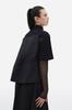 Jaa [Jaah] Cotton Color Block Short Sleeve T-Shirt_Black