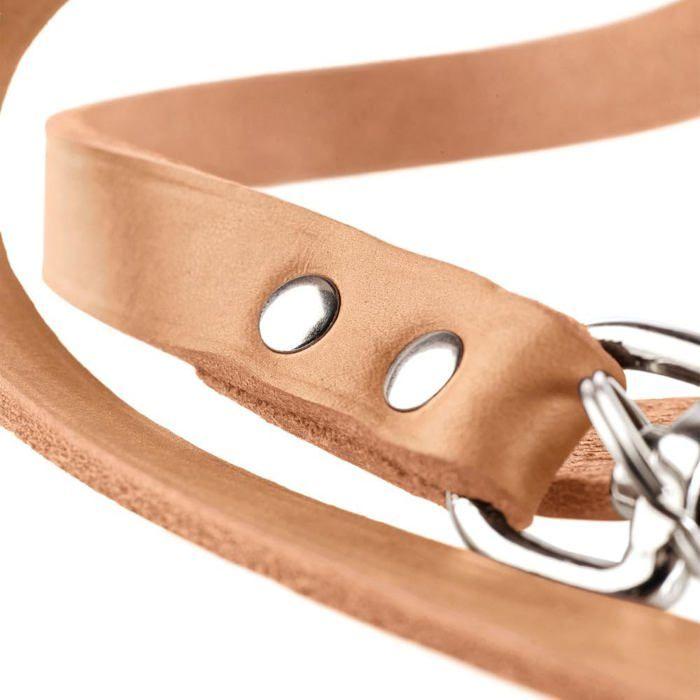 Laisse d'entraînement - HUNTER - 20/200 - Cuir de vachette souple - 200 x 20 mm - 3 réglages polyvalents