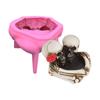 DIY Resin Vase Mold Succulent Flower Pot Silicone Mold Ashtray Molds Halloween Skull Shape Planter Pot Mold Handmade