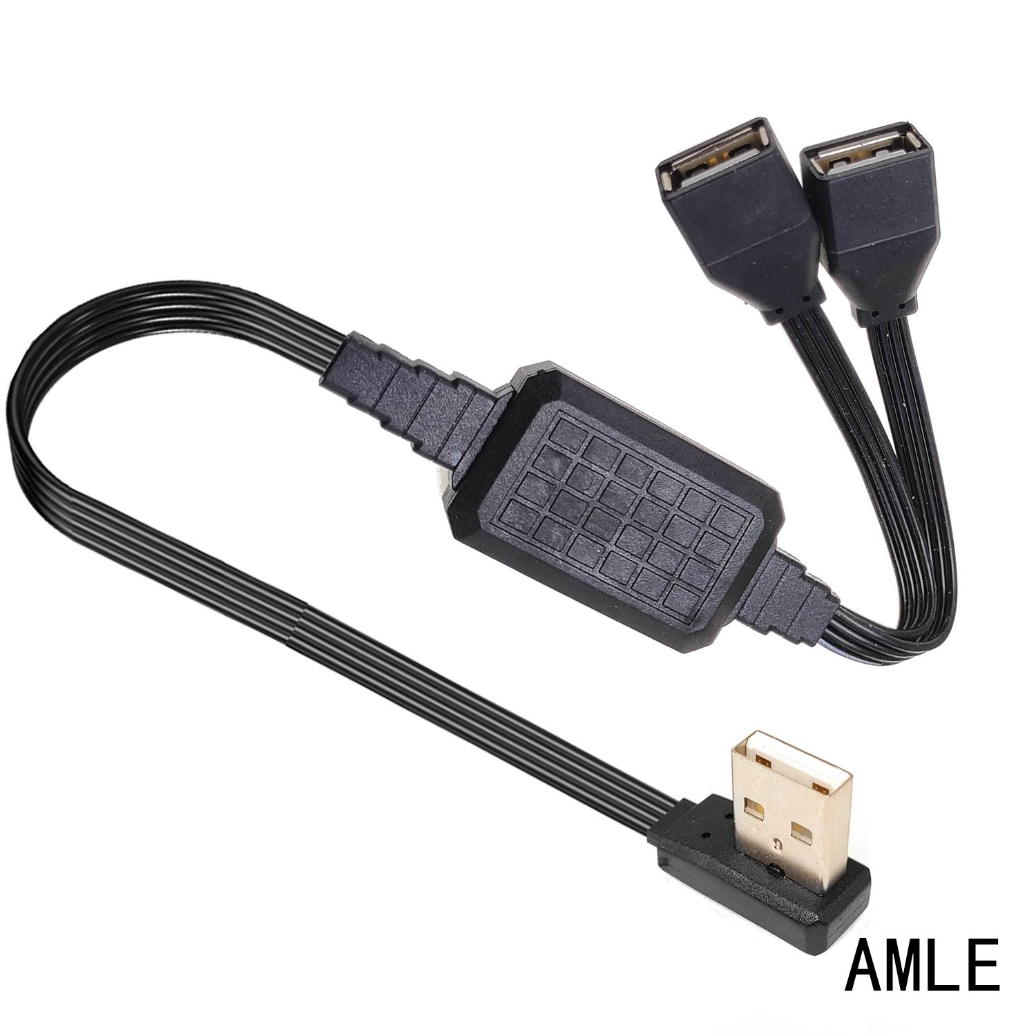 

20СМ-110СМ Подвійний data USB 2.0 до 1 штекера та 2 гнізд, адаптер живлення та розгалужувач, кабель живлення для зарядки USB, подовжувач 20CM