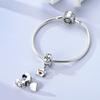 Original Jigsaw Heart Clip Pendant Rabbit Robot Charm Copper Bead Fit Bracelet Women Accessory Valentines Fine Gift Jewelry