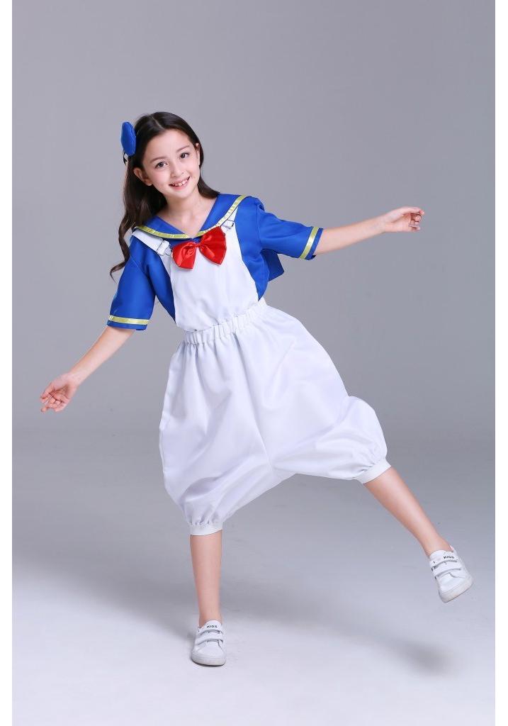 Halloween Donald Duck Cosplay Costume: Cute Anime Sailor Student Outfit S