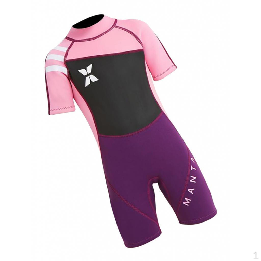 -Piece Scuba Diving Short Sleeve Wetsuit ree Swimming Fullsuit M