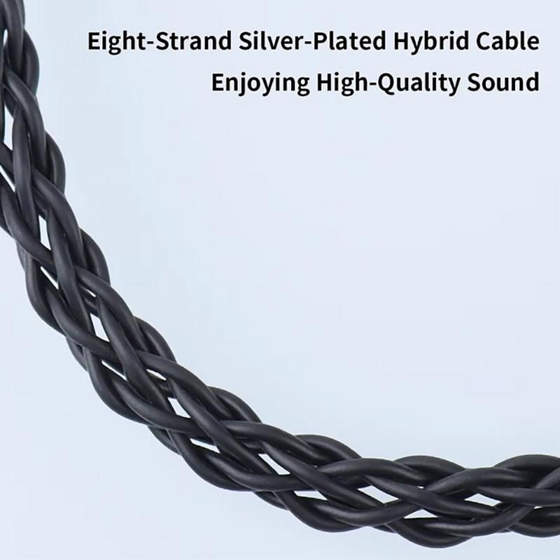 Trn To Type C To Type C Dac Amp Upgrade Cable Hifi Adapter Earphone Amplifier 8Strand Silver-Plated Wire For Trn Te Pro Phones