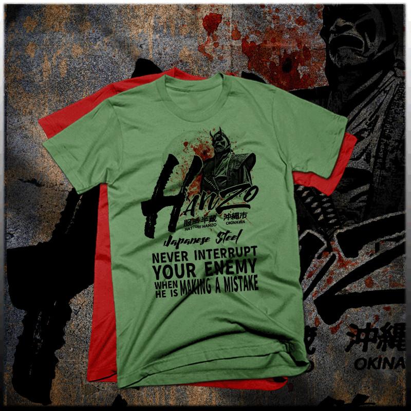

Samurai t-shirt Japanese Ronin kanji warrior Bushido never interrupt Warrior tee XL