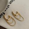 Temperament Metal Tassel Geometric Earrings 2024 New Design Jewelry Wedding Party Luxury Accessories for Women Gift