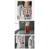 Ethnic Style Cotton and Linen Embroidered T-shirt for Women Summer Retro Loose Versatile Short-sleeved Top