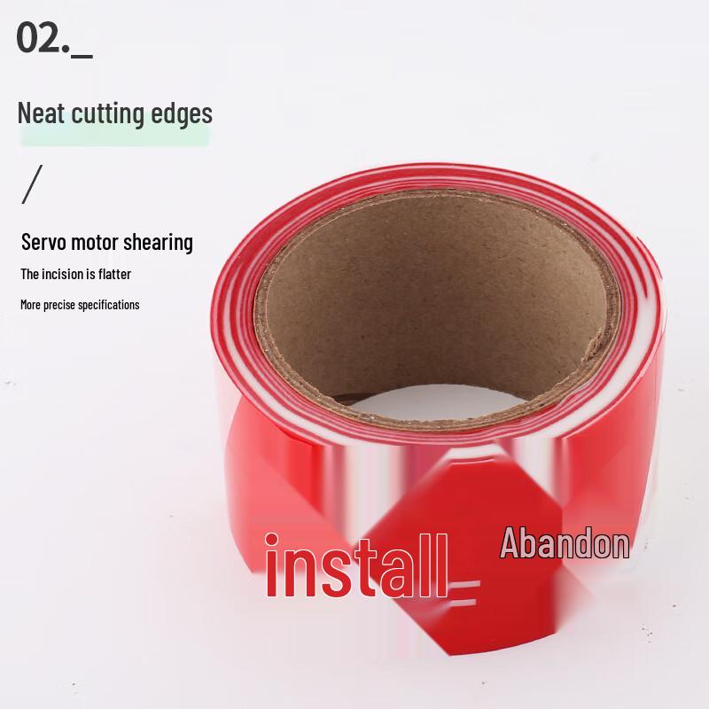 OLOMM Red & White Safety Warning Tape