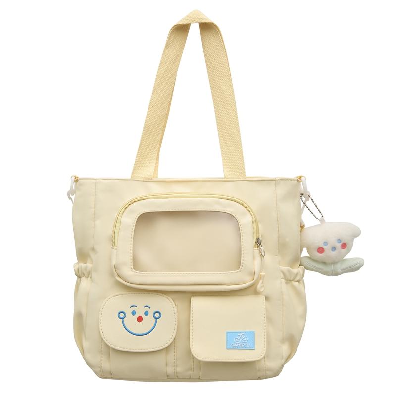 Student Large Capacity Crossbody Bag Color Block Girl Shoulder Bag Book Bag Handbag