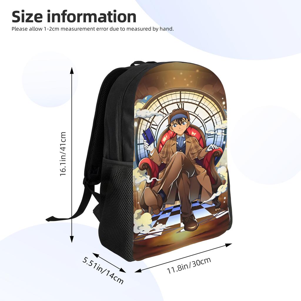 Detectives Conans Backpack Boy Girl Polyester College Backpacks Pattern Pretty High School Bags Rucksack