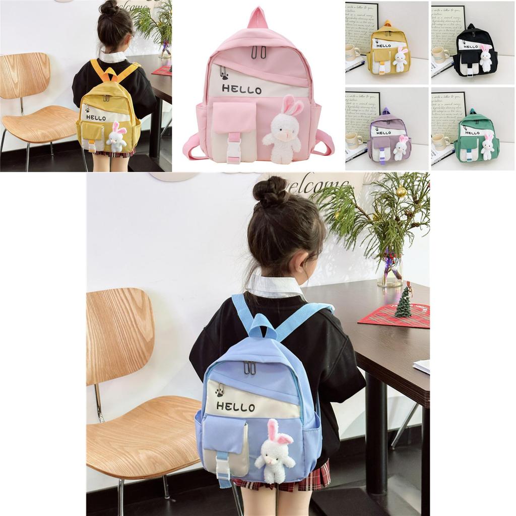 Cute Rabbit Design School Backpack For Girls Breathable Fabric Spacious And Fun
