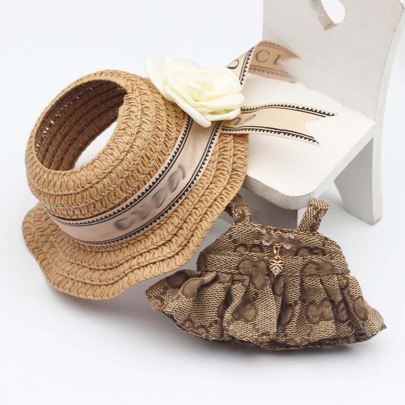 Pendant Doll Dress Accessories Doll Empty Top Opening Woven Straw Hat