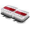 Trailer Brake Lights - Qiilu LED Tail Lights, 1 Pair of Magnetic LED Trailer Towing Lights, Board Lights, Rear Tail Lights with 10m Cable