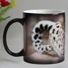 Animal Heat Sensitive Coffee Mug, Ceramic Magic Color Changing Tea Cup, Christmas Gift, Leopard, 11oz