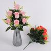 43cm Rose Silk Bouquet Rose Artificial Flowers 12 Heads Bridal Wedding Home Party Decoration Fake Flowers Artificial Flowers