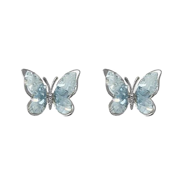 Orecchini a Perno in Cristallo a Forma di Farfalla Multicolore Shimmer Comodi da Indossare Accessori per le Orecchie Per Feste Eventi di Lavoro Uso Quotidiano