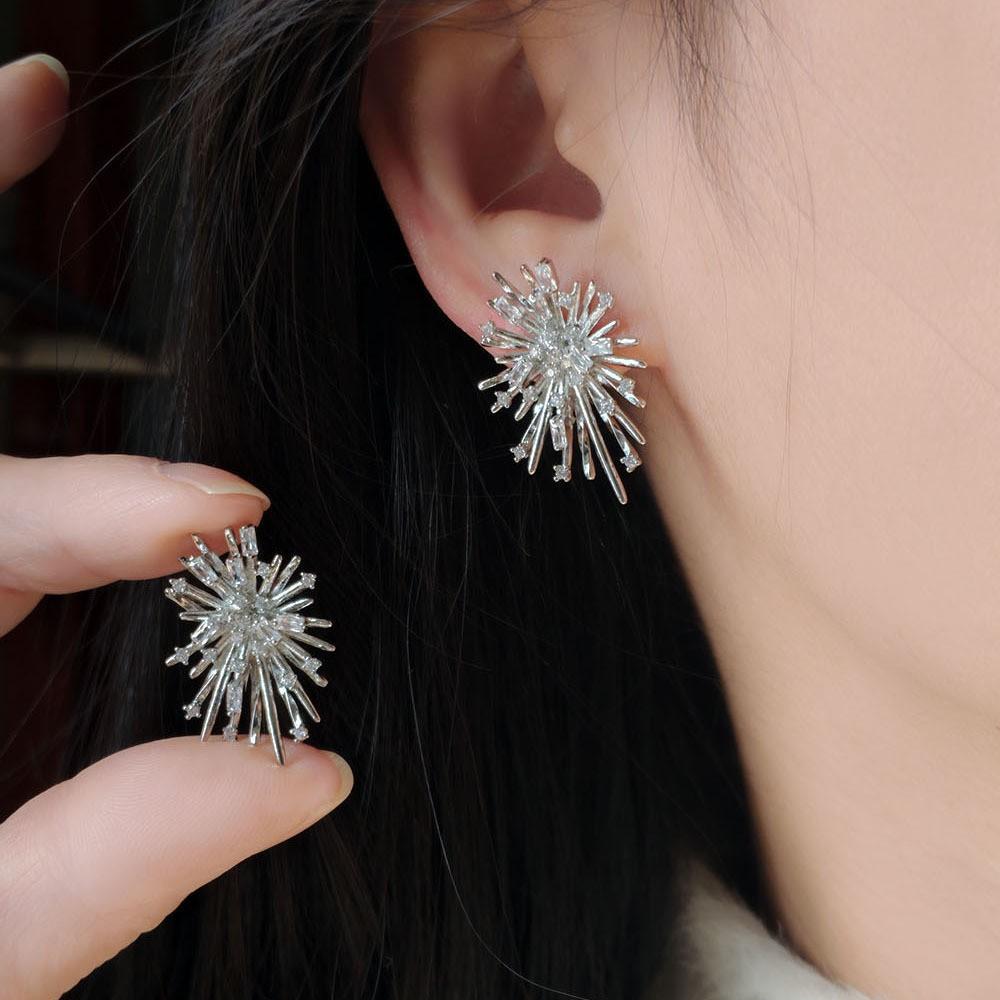 

Высококачественные серьги-фейерверки из циркония в новом стиле, изысканные серьги