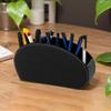 Remote Control & Desktop Organizer, PU Leather, 5-Compartment Storage Box for Office and Cosmetics
