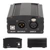 48V Phantom Power Supply 1 Channel Condenser Mic Power Supply with XLR 3 Pin Cable and USB Cable