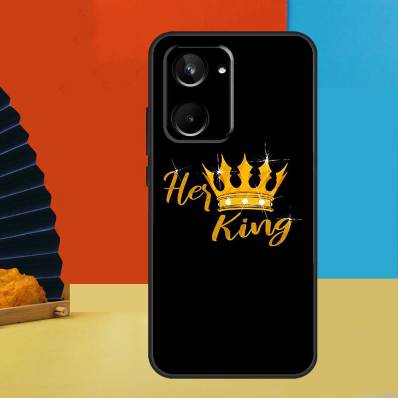 

Crown QUEEN & KING Couples For Realme C51 C53 C55 C35 C33 C31 C30 C25 C21Y GT Neo 5 GT5 GT3 9 10 11 12 Pro Plus Case Realme 12 Pro