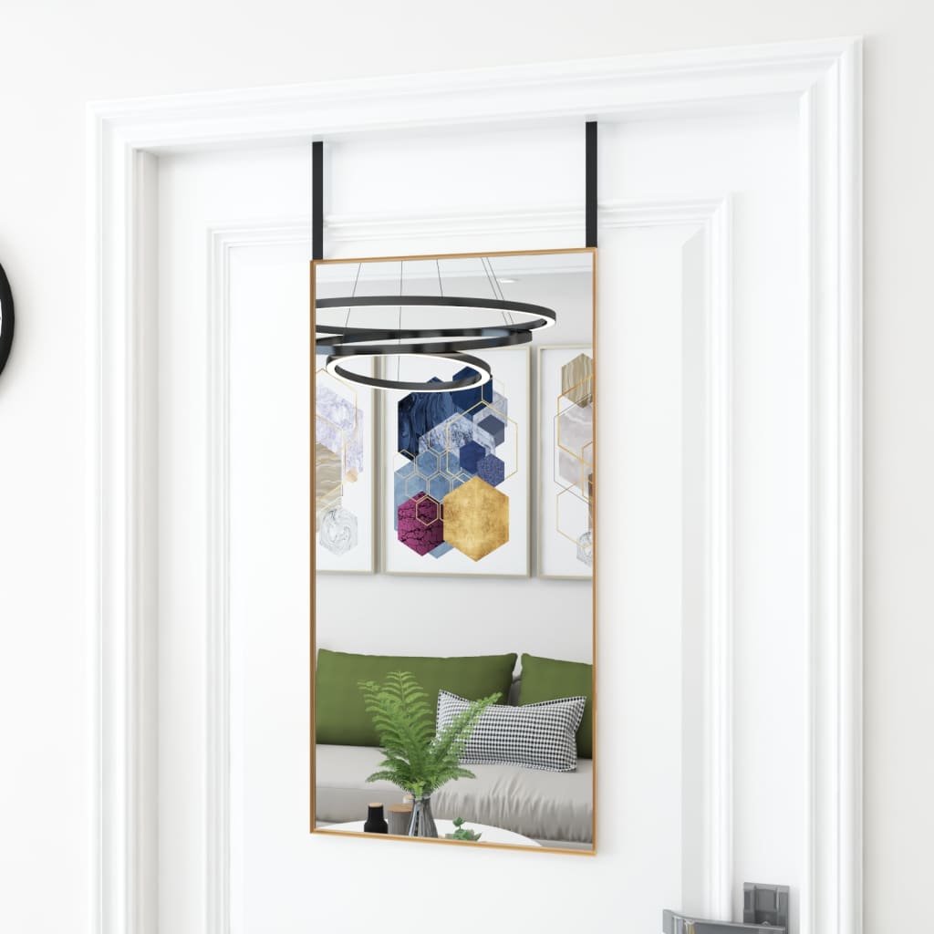 Vidaxl Türspiegel, Gold, 40x80 cm, Glas und Aluminium