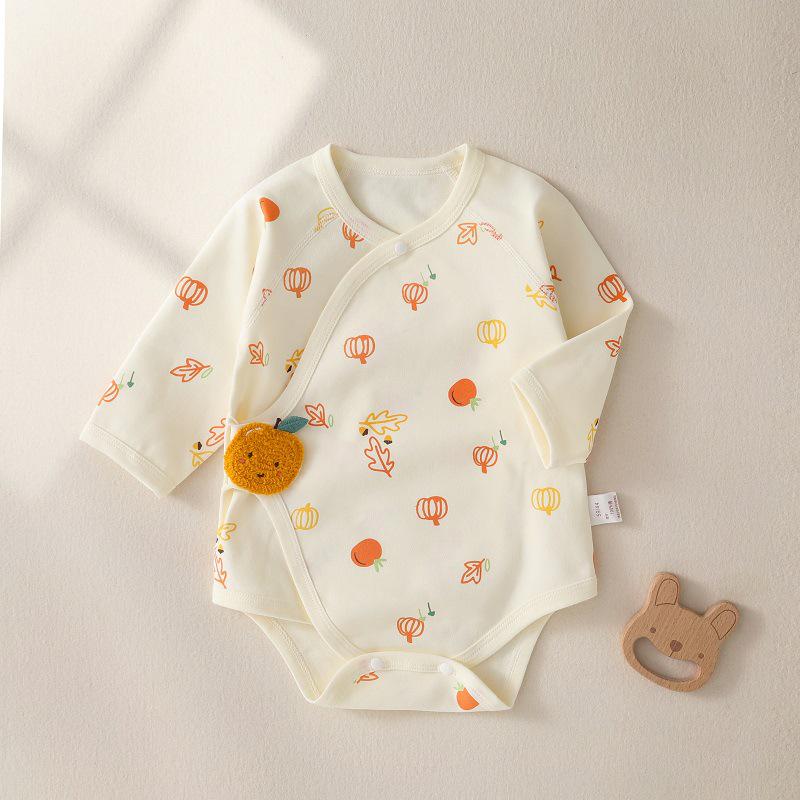 Spring-Summer Infant Pure Cotton Bodysuit: Tagless Newborn Romper for Crawling.